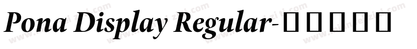 Pona Display Regular字体转换